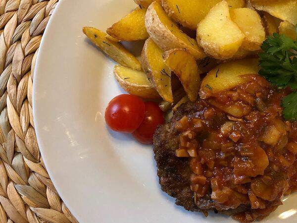 Русская кухня - Биточек по-селянски