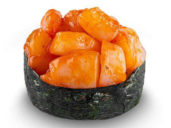 Белый рис - Острый гункан с креветкой