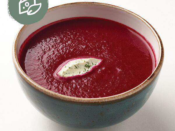 Укроп - Свекольный крем-суп с творожным сыром