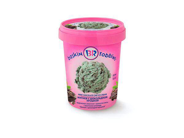 Баскин Роббинс, мороженое - Пинта Мятное с шоколадной крошкой
