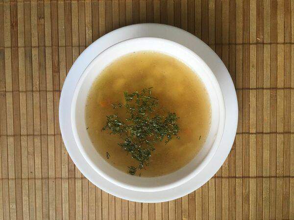 Кафе Мария - Овощной суп с зеленым горошком