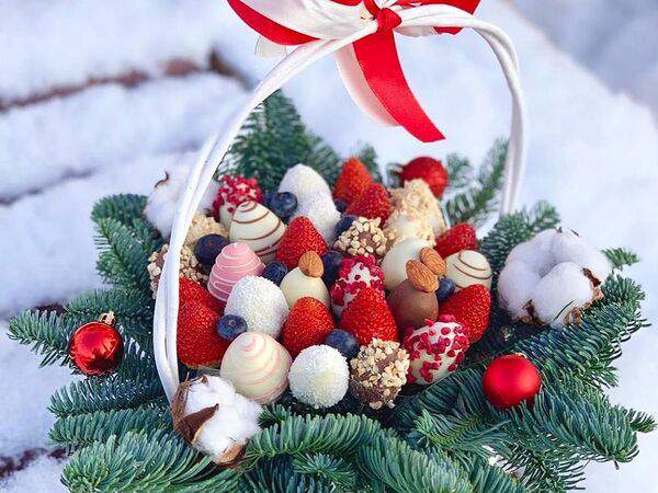 Labberry клубника в шоколаде - Зимняя Корзина S с голубикой