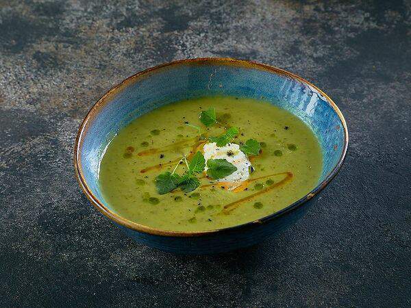 Двор Помидор - Суп-пюре из кабачков с копченым сыром сулугуни