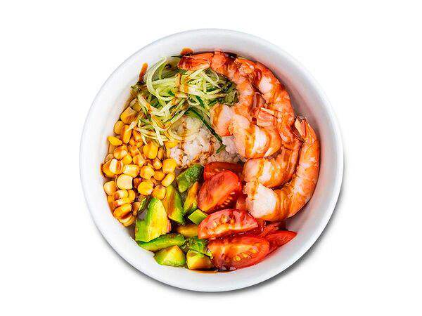 Om nom nom - Поке боул с креветкой