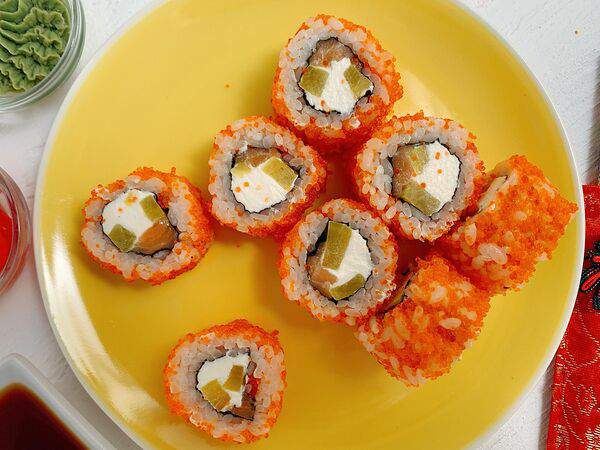 Пицца Сан - Ролл Калифорния сливочная