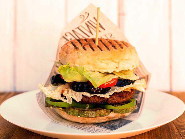 Харе Кришна Боб Культ vegan - Грильбургер Хинду острый