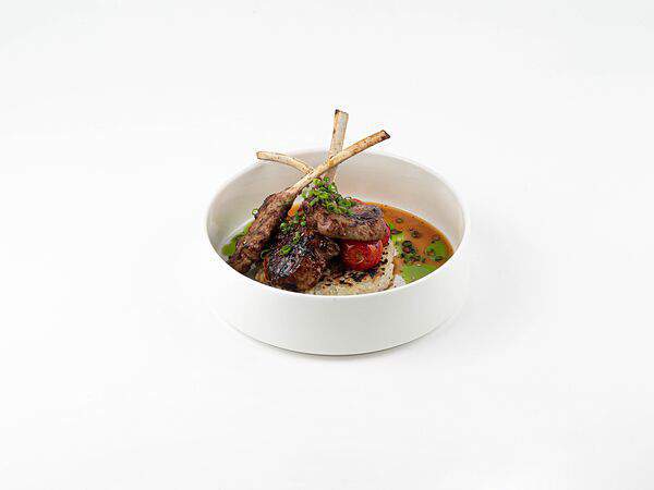 Avocado queen - Ягненок,хрустящий рис