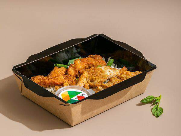 Greenbox - Рис басмати с куриной грудкой и соусом сладкий чили