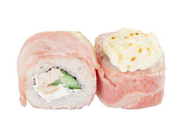 Сытый ниндзя - Запеченный ролл с беконом