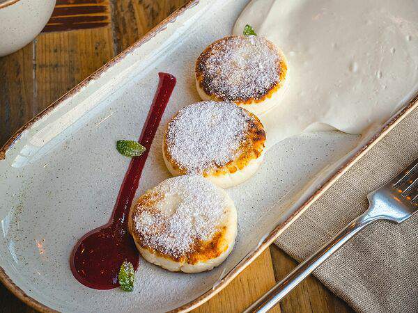 Блиныпицца - Сырники со сметано-ванильным кремом