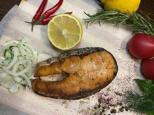 Конвент - Стейк из семги, приготовленный на мангале