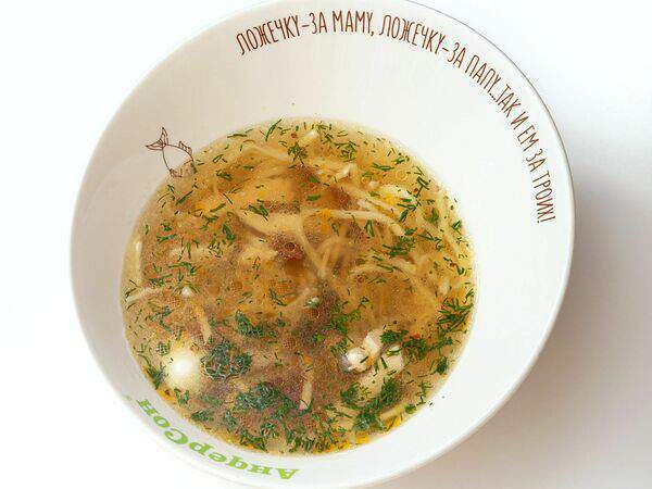 АндерСон - Суп-лапша с индейкой и перепелиным яйцом