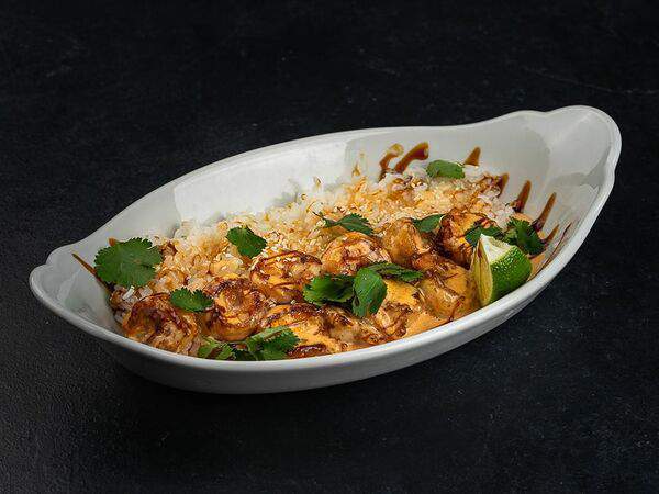 Моррис - Тигровые креветки в сливочном соусе с пармезаном