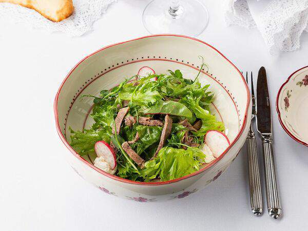 Грузинка - Салат с отварным говяжьим языком