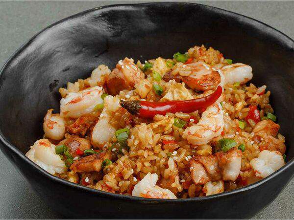 Gray Goose cafe - Острый рис с цыпленком и креветкой