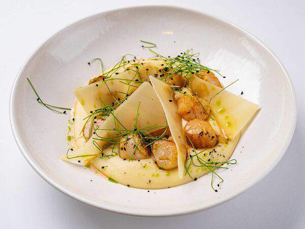 Клево - Гребешки с пюре из сельдерея