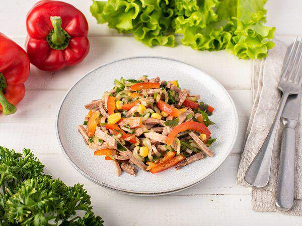 Бахетле - Салат с языком и аджикой