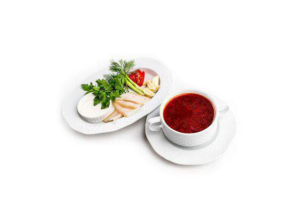 Планета - Борщ украинский с салом и луком