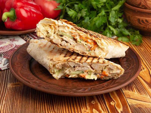 Дом вкуса - Шаурма с курицей в обычном лаваше