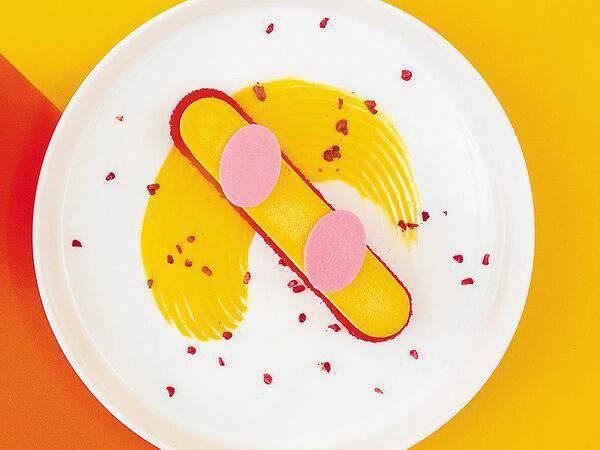 Maccheroni - Пирожное эклер манго-маракуйя