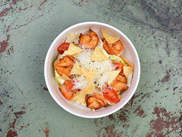 Гастроном - Салат Цезарь с креветками