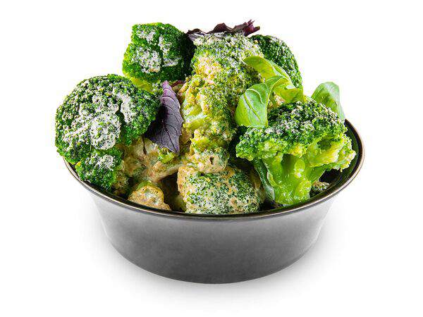 Белый рис - Брокколи в сливочном соусе