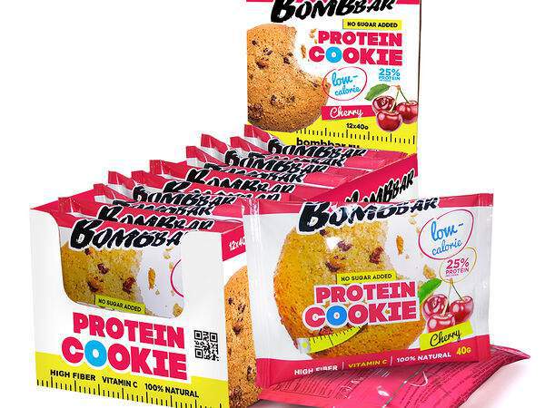 Lazy fox coffee - Печенье протеиновое Вишня без сахара Bombbar