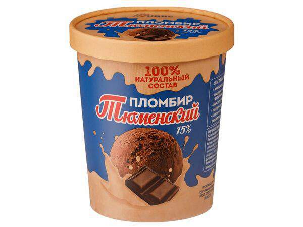 Тюменский пломбир - Ведро Тюменский пломбир шоколад 1 коробка