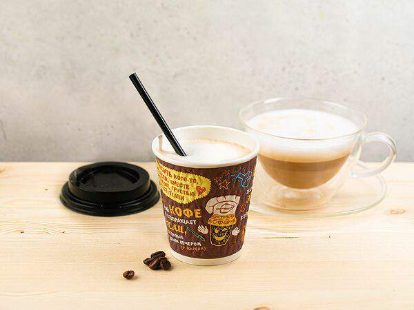 Доступная кофейня Подорожник - Капучино на цельном молоке