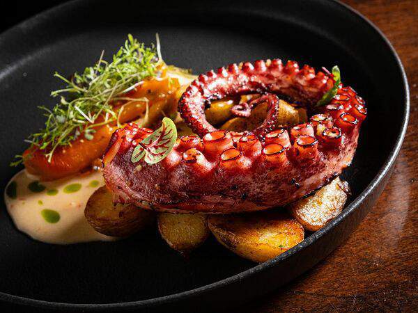 Гости рестопаб - Осьминог с молодым картофелем