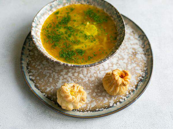 Барин Сметанин - Суп-лапша домашняя с перепелиным яйцом