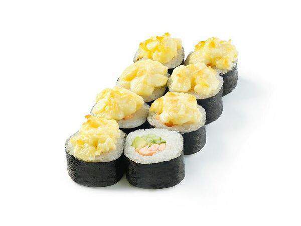 Gimme rolls - Запеченный ролл с жареным лососем и авокадо