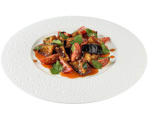 Жемчужина - Азиатский салат из баклажанов с помидорами