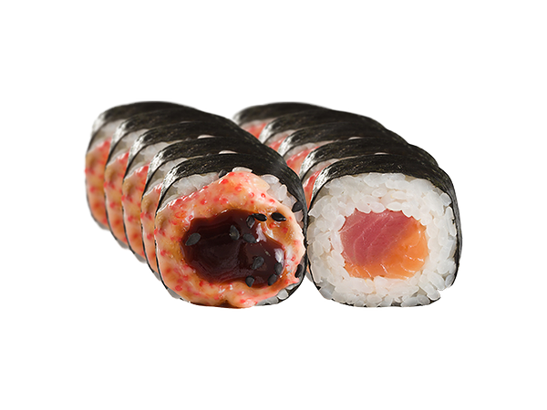 Автосуши Автопицца - Ролл Вулкан с тунцом и лососем
