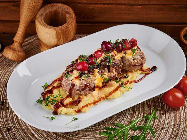 Пикник - Митболлы с картофельным пюре