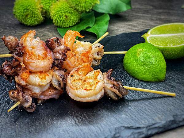 Loft cafe - Шашлычки из морепродуктов