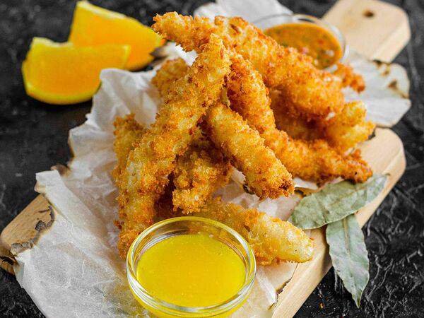 Pizza il gusto - Куриные стрипсы с апельсиновым соусом