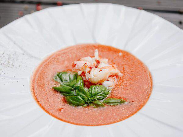 Steak & fish house El Chico - Гаспачо с камчатским крабом