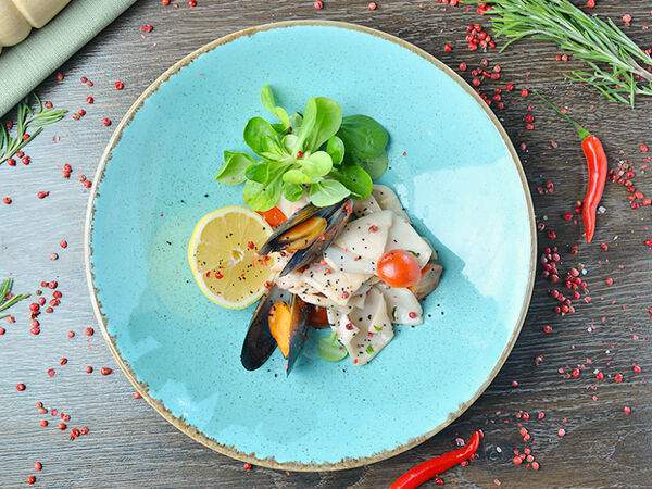 Ресторан Старый Город - Кальмар обжаренный с чесноком