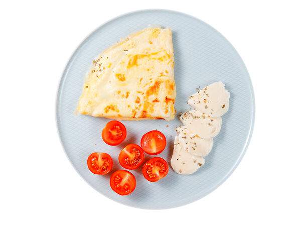 Мандарин - Яичные блинчики с моцареллой и томатами