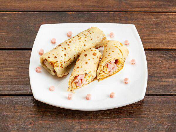 Столовочка - Блины с ветчиной и сыром