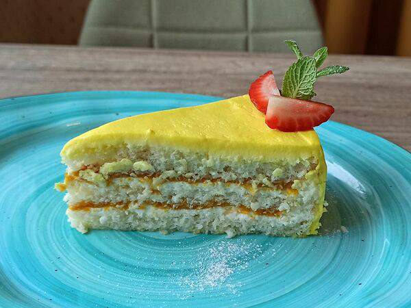 Чашка - Торт манго-кокос