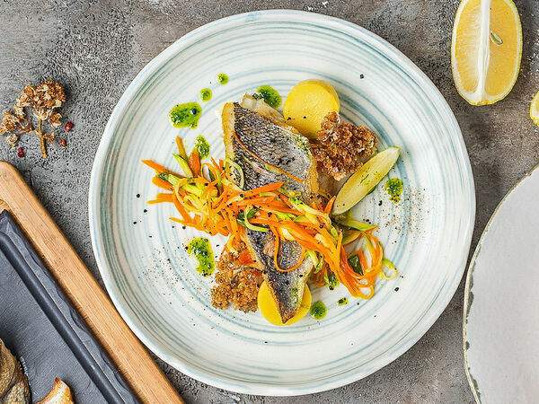 Двор Помидор - Дорада с овощами