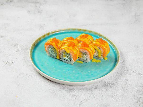 Винзавод - Ролл Филадельфия с лососем и манго