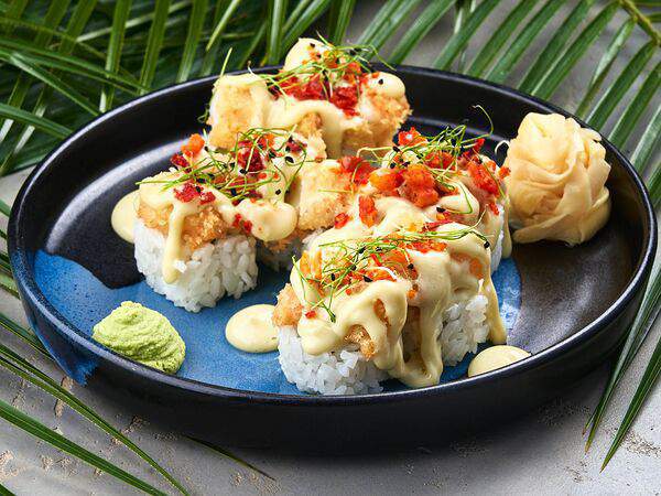 Yoki Cafe - Креветка темпура и медовый васаби