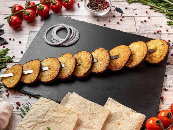 Лето шашлык - Картофель на углях