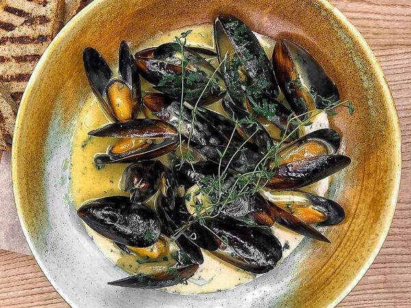 Голый Повар - Мидии в сливочном соусе