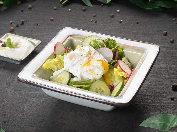 Мята Platinum - Салат с огурцом, редисом и зеленью