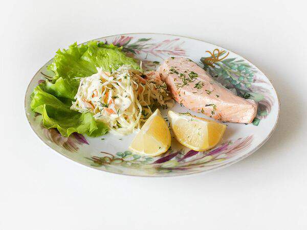 Брынза - Семга на пару