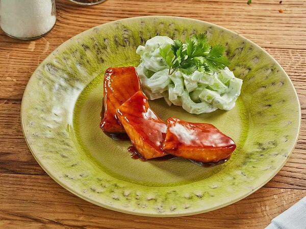 Сыроварня - Лосось терияки с салатом из огурца